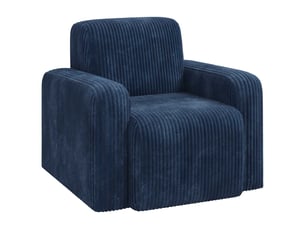 Fauteuil relax manuel VIDAXL Velours côtelé bleu