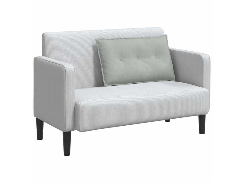 Coussin de dos, coussin de dossier gris clair 80 x 50 cm tissu en velours côtelé cf54687 - Conforama C