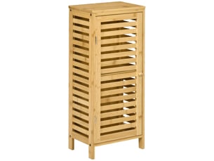 Meuble de salle de bain en bambou avec étagère réglable, 30 x 19,9 x 70 cm, couleur bois