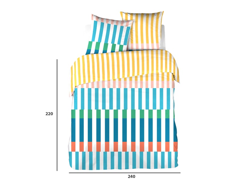 Parure de lit Housse+ 2 taies 220x240 cm  - Conforama H
