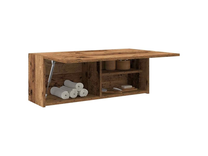  Armoire murale de bain, meuble de rangement vieux bois 80x25x30 cm bois d'ingénierie  - Conforama D
