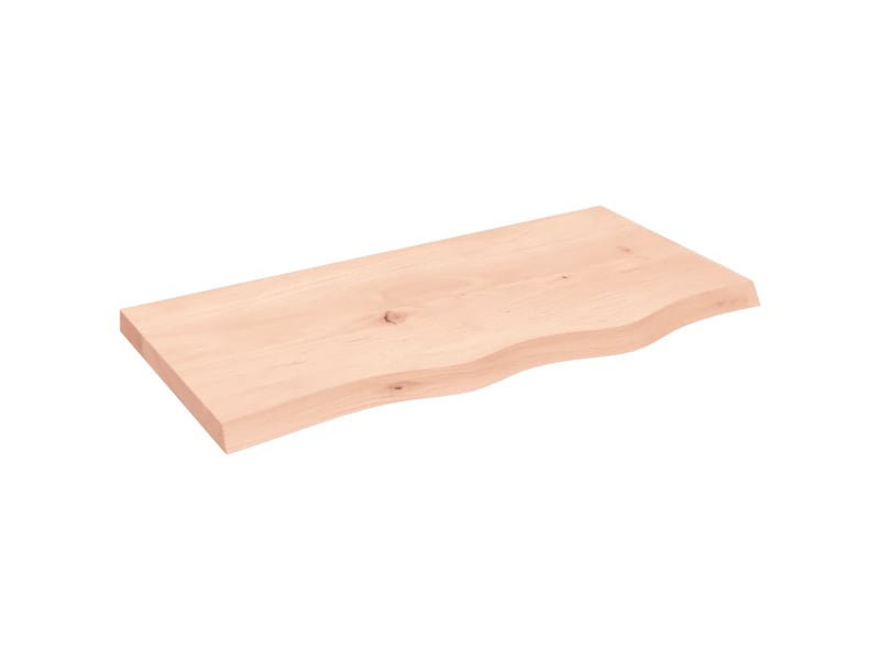 Comptoir de salle de bain, plan de travail 80x40x(2-4) cm bois massif non traité cf65762 - Conforama A