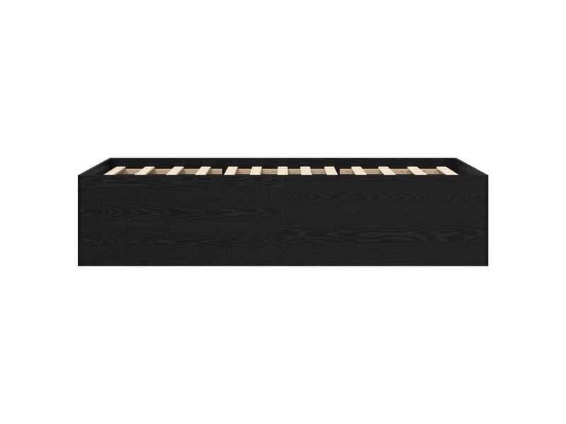  Lit simple- lit adulte -  cadre de lit au sol chêne noir 80 x 200 cm bois d'ingénierie  - Conforama D