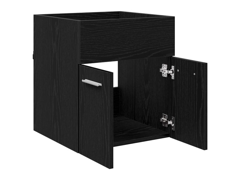  Armoire d'évier, meuble de rangement chêne noir 41x38.5x46 cm bois d'ingénierie  - Conforama E