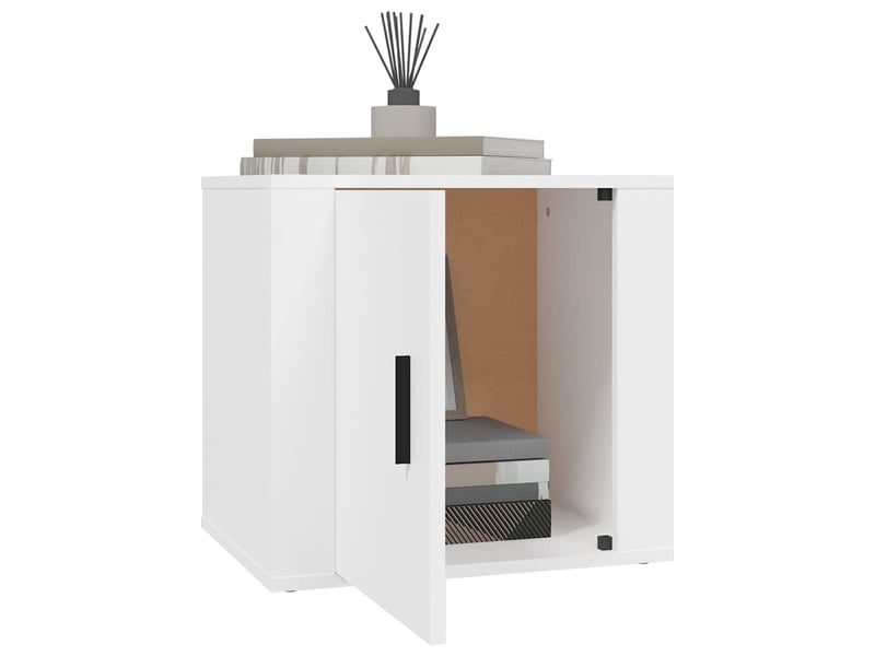  Lot de 2 tables de chevet - cabinet de chevet - table de nuit blanc 50x39x47 cm  - Conforama C