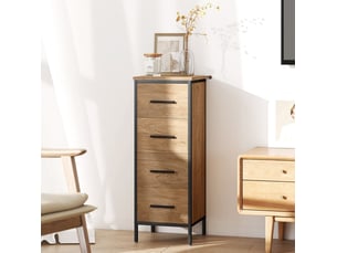 Meuble de salle de bains 4 tiroirs compact style industriel evryae