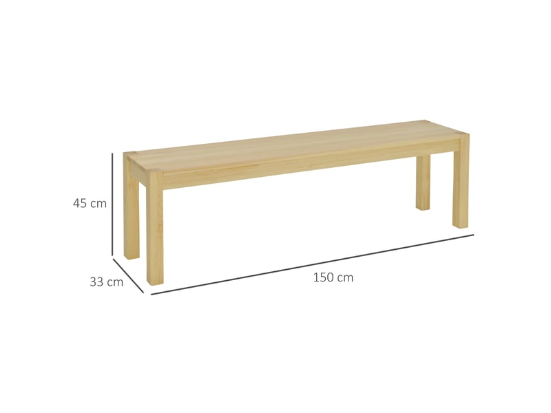  Banc de table 3 places 150 cm style campagne homvra  - Conforama D