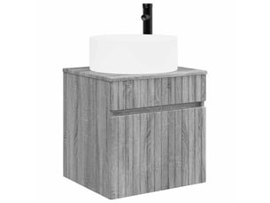 Meuble de lavabo mural, rangement salle de bain sonoma gris 49x44.5x65.5 cm