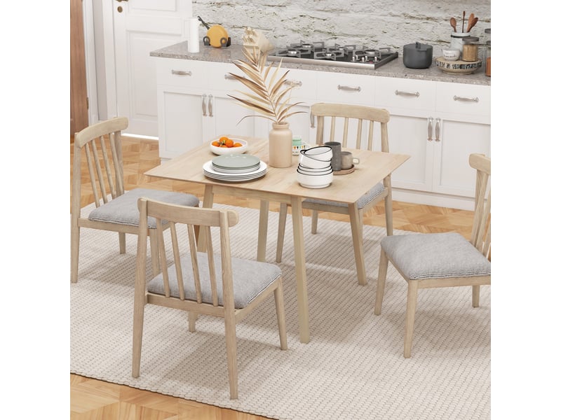  Table de cuisine pliable table à manger pliante avec plateau rabattable en bois pour 2 à 4 bois personnes naturel  - Conforama W