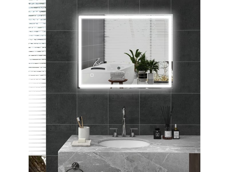  Miroir led salle de bains 90 x 70 cm, éclairage réglable  - Conforama B