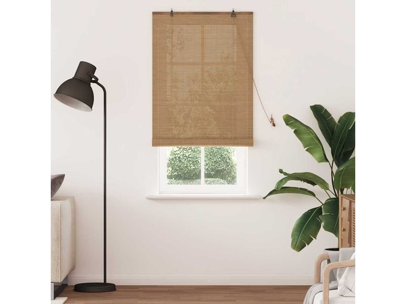 Store enrouleur - rideau enrouleur marron 90 x 220 cm bambou - Conforama C