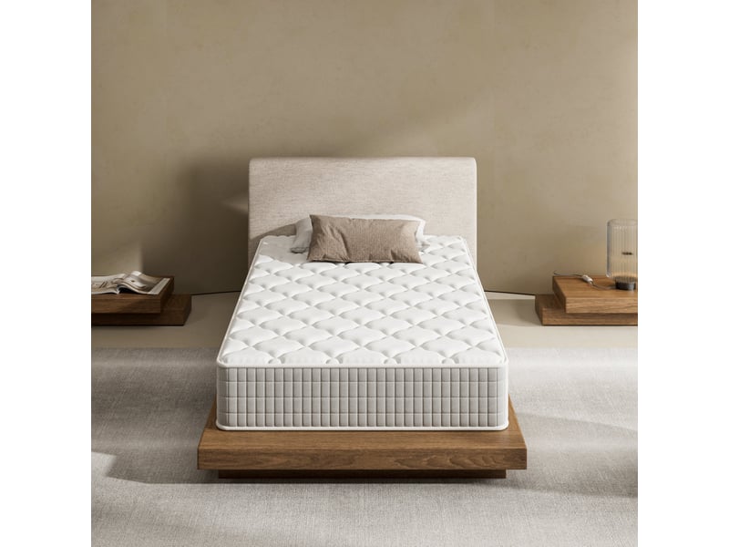  Matelas 120x200 - épaisseur 22cm, mi-ferme, double face aux 7 zones de soutien ergonomique, certifié oeko-tex, confort respirant  - Conforama E