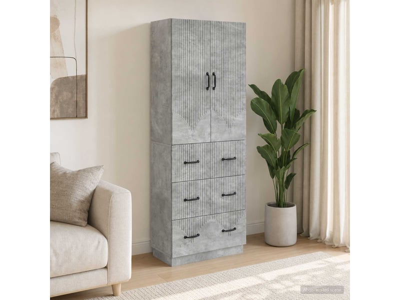 Ensemble de meubles 2 pcs, rangement de salon 66 x 34,5 x 87 cm bois d'ingénierie shl1552 - Conforama B