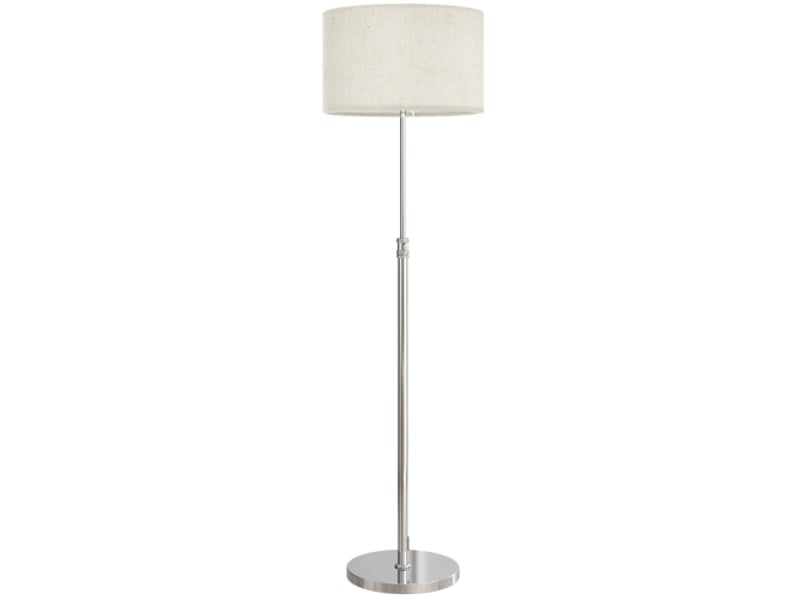  Lampadaire réglable en hauteur, métal beige, abat-jour tissu, télécommande, variateur, interrupteur au pied  - Conforama A