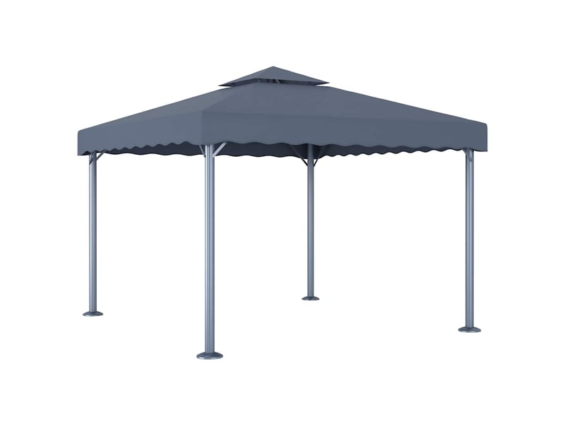  Tonnelle avec guirlande lumineuse led 300x300 cm anthracite cf62472  - Conforama C