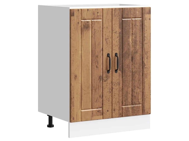  Meuble de cuisine, meuble de base de lavabo vieux bois bois d'ingénierie shl1246  - Conforama A