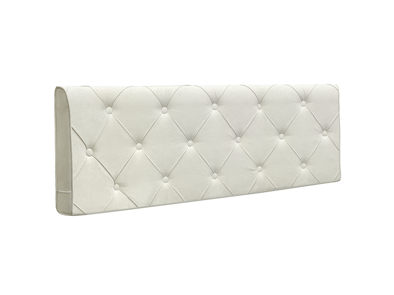 Tête de lit rembourrée vercart micro-daim 183x60 cm, ép. 100 mm, beige ou gris  - Conforama A