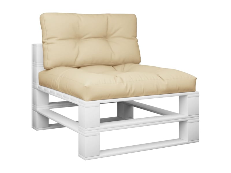  Lot de 2 coussins de palette, coussins de canapé beige tissu cf59493  - Conforama C