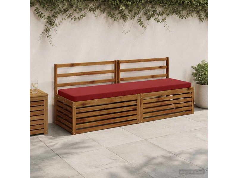  Lot de 2 coussins de banc, coussins d'assise vught 100 % polyester bordeaux cf57910  - Conforama B
