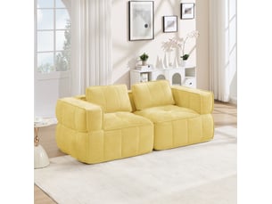 Lit coffre 160x200 cm <strong>CHICFURN</strong>  <strong></strong> coloris beige