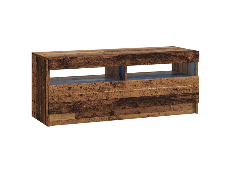  Meuble tv - banc tv - meuble de rangement led utrecht 3 pcs bois ancien bois d'ingénierie  - Conforama E