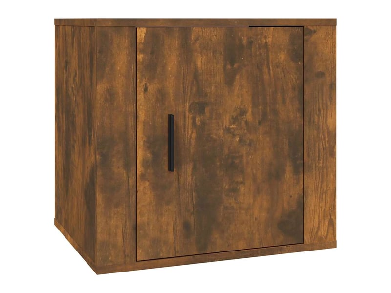  Table de chevet - cabinet de chevet - table de nuit chêne fumé 50x39x47 cm  - Conforama A