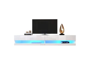 Meuble tv coloris blanc 140 cm MODENVIE