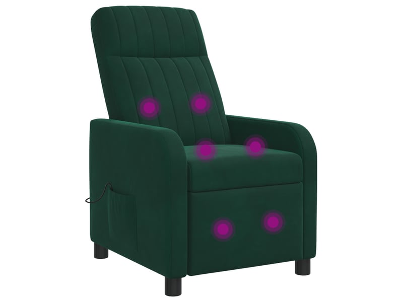 Vidaxl fauteuil de massage inclinable vert foncé velours (v) - Conforama A