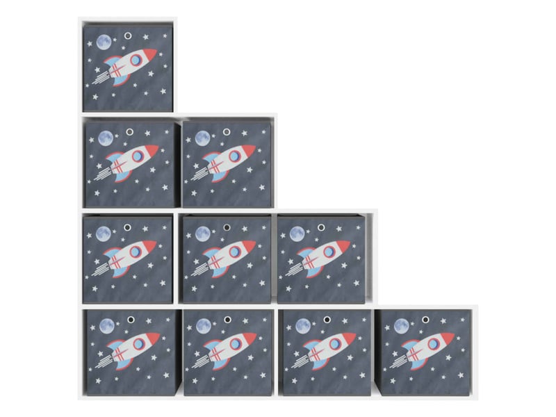  Boîtes de rangement pliables 10 pcs 32x32x32 cm tissu intissé shl40609  - Conforama E