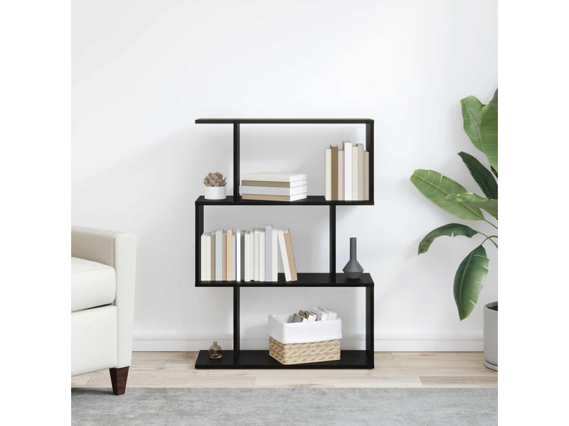  Bibliothèque 3 niveaux, armoire à livres 70 x 24 x 97 cm bois d'ingénierie  - Conforama D