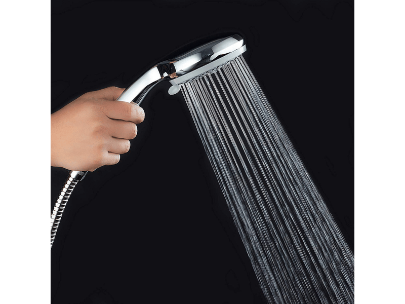  Pommeau de douche flexible, pomme de douche anticalcaire à main, 5 modes d'économie d'eau haute pression, abs + acier inoxydable, salle de bain  - Conforama B