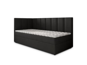 Lit avec rangement 80x200 cm <strong>MASSENO</strong>  <strong></strong> coloris noir