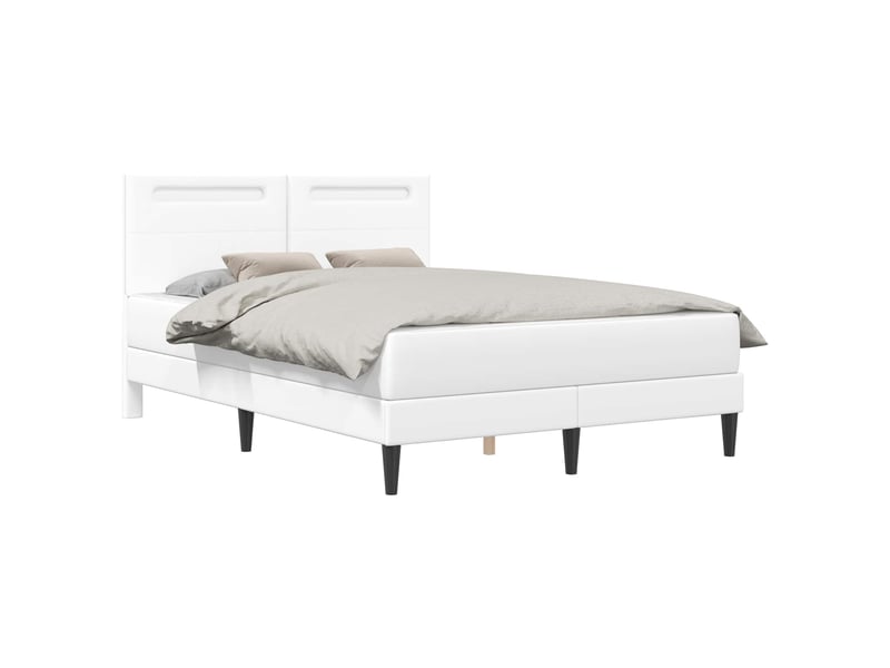  Lit double- lit adulte -  cadre de lit avec bandes led blanc 160 x 200 cm simili cuir  - Conforama B