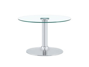 Table basse rond(e) coloris argenté MEUBLIV  - 70 cmx70 cm