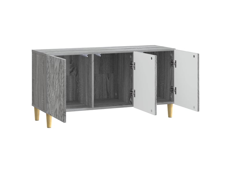  Meuble tv - banc tv - meuble de rangement 99 x 34,5 x 50 cm sonoma gris bois d'ingénierie  - Conforama D