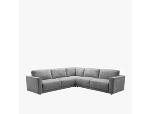 Canapé d'angle réversible en tissu gris