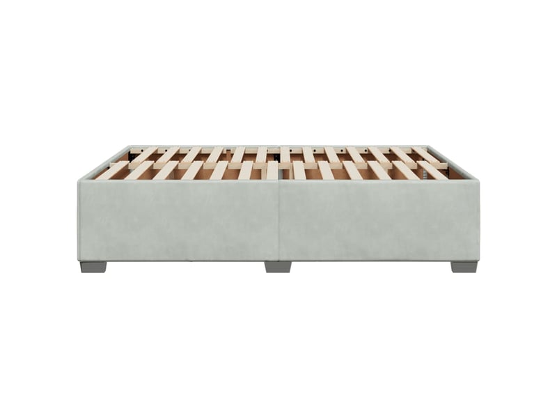  Lit double- lit adulte -  cadre de lit sans matelas gris clair 160x200 cm velours  - Conforama D