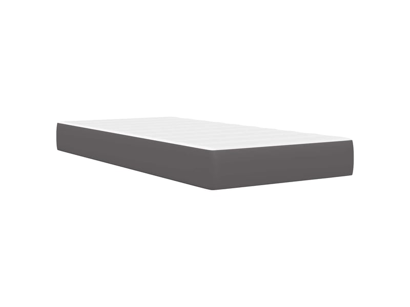  Lit simple- lit adulte -  cadre de lit avec tête de lit gris 100 x 200 cm simili cuir  - Conforama D