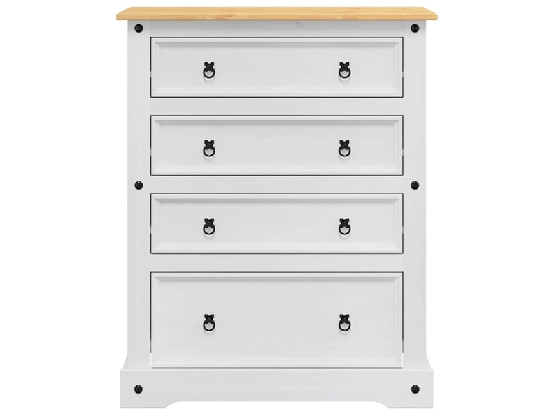  Coffre de rangement, boîte de rangement avec tiroir corona blanc 92x48x114 cm  - Conforama D