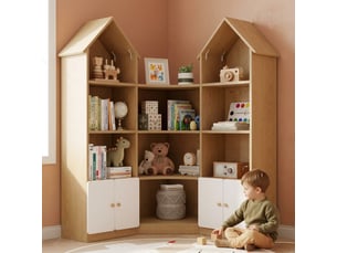 Bibliotheque coloris  naturel 4 étagère(s)   - 104 cm x 148 cm