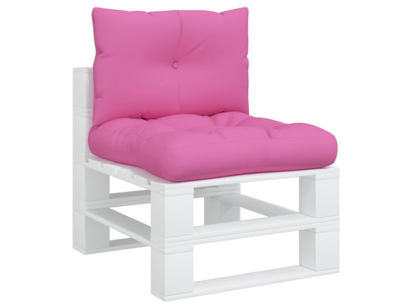  Lot de 2 coussins de palette, coussins de canapé rose tissu oxford cf59599  - Conforama C