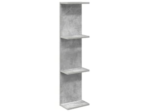 Étagère flottante, étagère murale gris béton 22 x 15 x 100 cm bois d'ingénierie cf42341