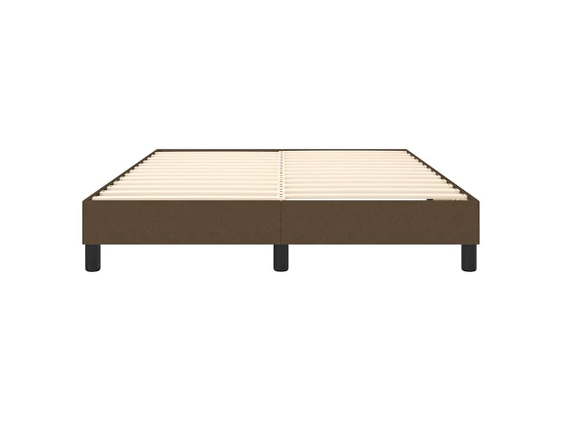  Lit double- lit adulte -  cadre de lit à lattes marron foncé 140x200 cm tissu  - Conforama D
