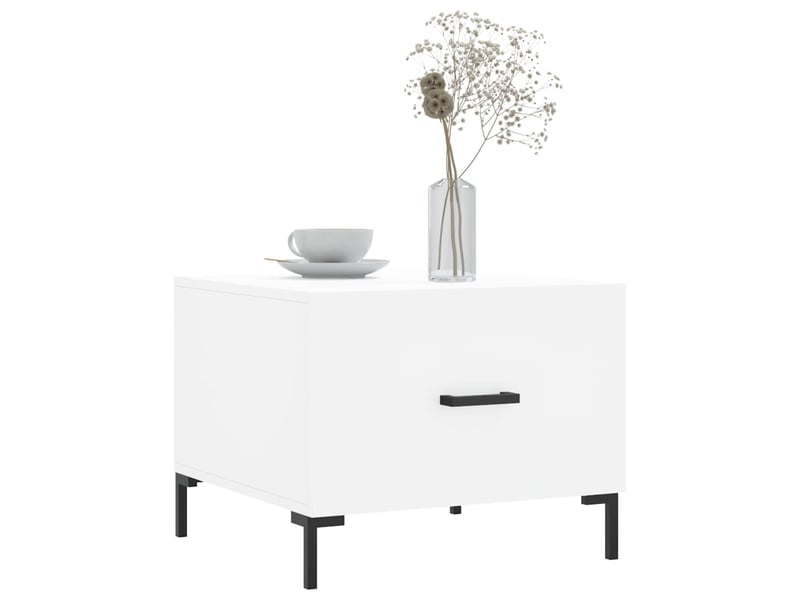  Table basse - table de salon - table à thé blanc 50x50x40 cm bois d'ingénierie  - Conforama C