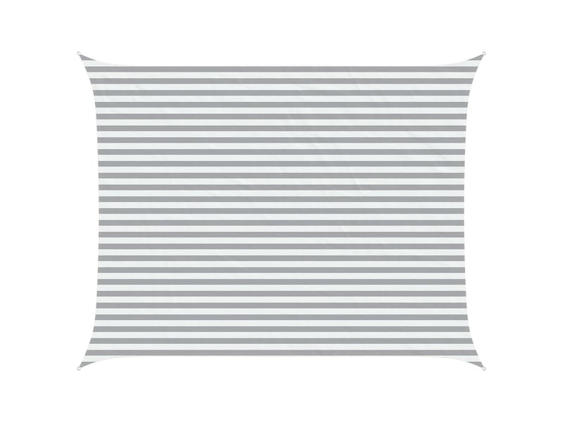  Voile d'ombre - voile d'ombrage - voile parasol gris clair et blanc 3,5 x 4,5 m  - Conforama A