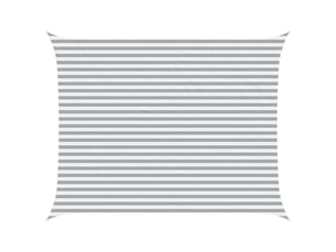 Voile d'ombre - voile d'ombrage - voile parasol gris clair et blanc 3,5 x 4,5 m