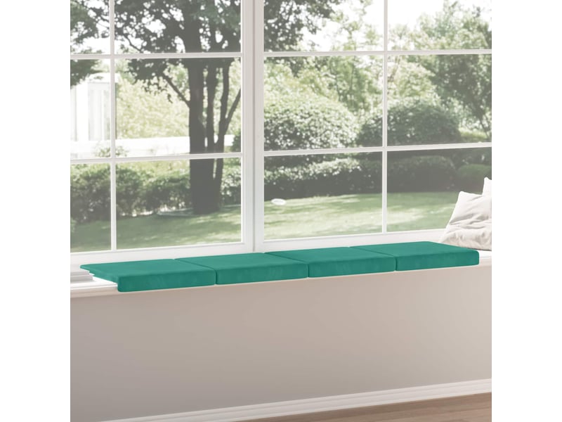  Lot de 4 coussins de banc, coussins d'assise, coussins pour chaisecanapé velours turquoise profondeur 35 cm cf52627  - Conforama D