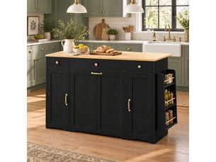 Buffet    <strong></strong> <strong></strong> - 136 cm coloris noir 