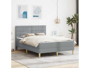 Lit 2 places 140x190 cm coloris gris