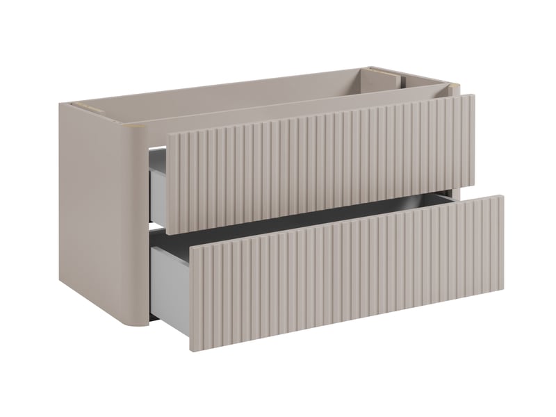  Meuble sous vasque suspendu linea 100 cm cachemire avec plan de travail  - Conforama E